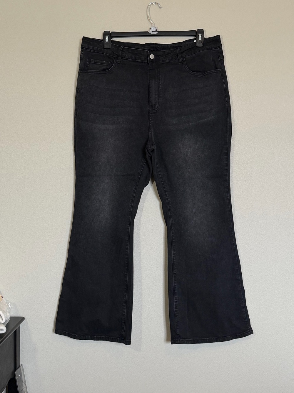 High-Rise Black Flare Jeans for Women